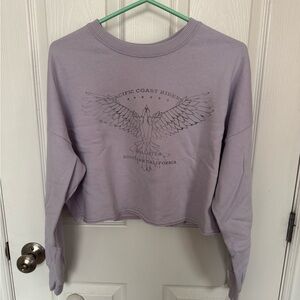 Hollister Pacific Coast Riders Cropped Crewneck Sweatshirt Purple Size S